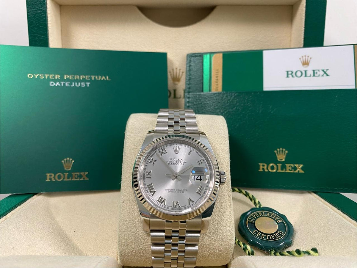 ROLEX DATEJUST JUBILEE SILVER DIAL NUMERI ROMANI