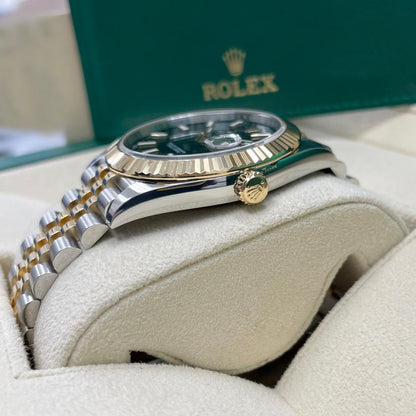 ROLEX DATEJUST JUBILEE ACCIAIO E ORO BLACK DIAL