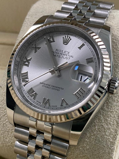 ROLEX DATEJUST JUBILEE SILVER DIAL NUMERI ROMANI