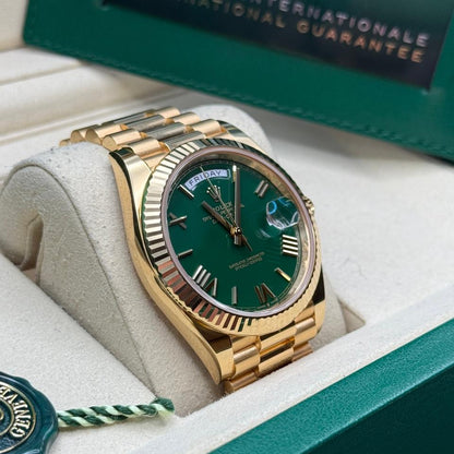 ROLEX DAY-DATE ORO GIALLO QUADRANTE VERDE