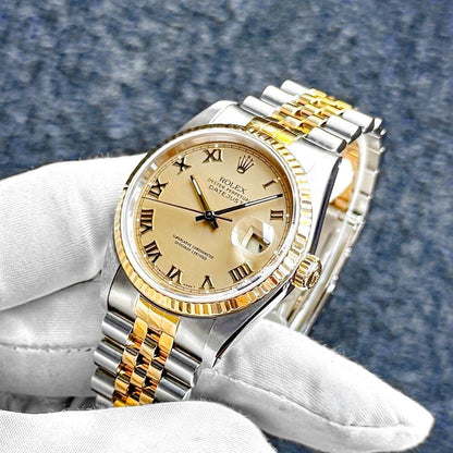 ROLEX DATEJUST JUBILEE CHAMPAGNE ROMAN